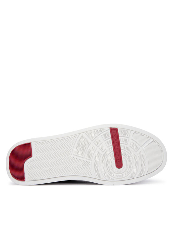 Tommy Hilfiger Sneakersy Tommy Hilfiger Th Court Premium FM0FM05879 Granatowy