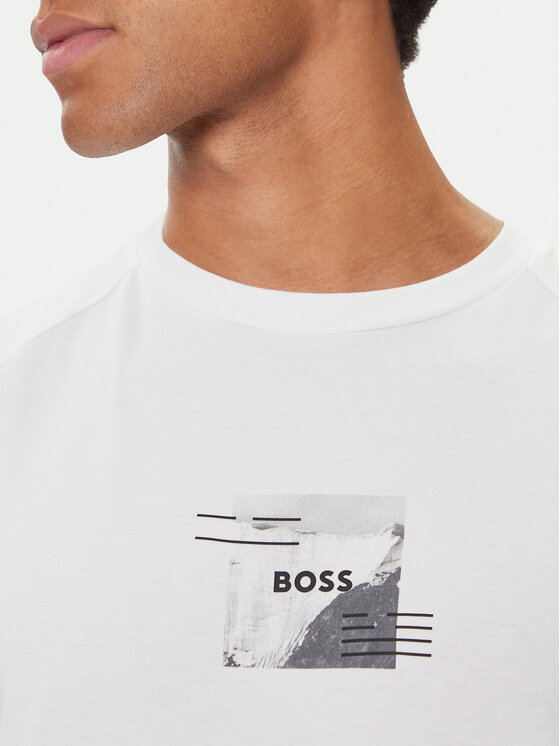 BOSS BOSS Camiseta Stripe Zone 50548093 Blanco Relaxed Fit