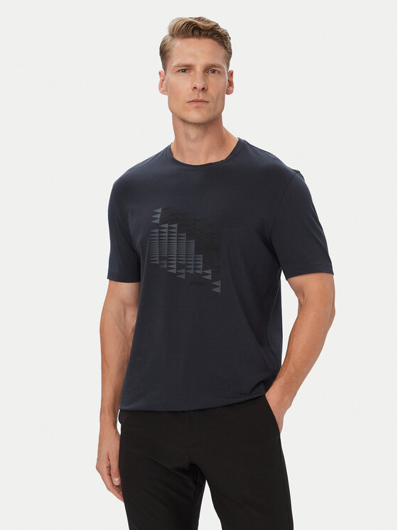 BOSS BOSS Camiseta Network Flag 50566853 Azul marino Regular Fit