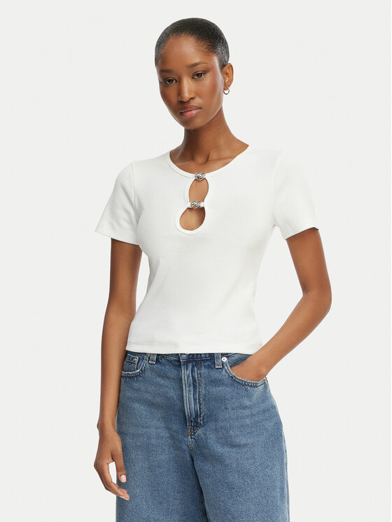 HUGO HUGO Camiseta Diheart 50562071 Blanco Slim Fit