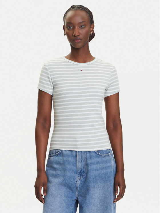 Tommy Jeans Tommy Jeans Camiseta Essential DW0DW17383 Verde Slim Fit