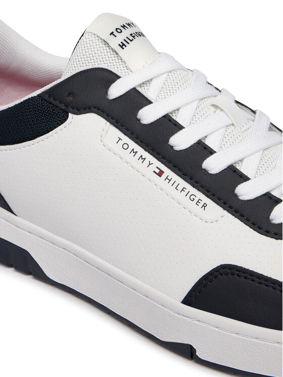 Tommy Hilfiger Laisvalaikio batai Tommy Hilfiger Basket Core Lite Lth Block FM0FM05713 Balta