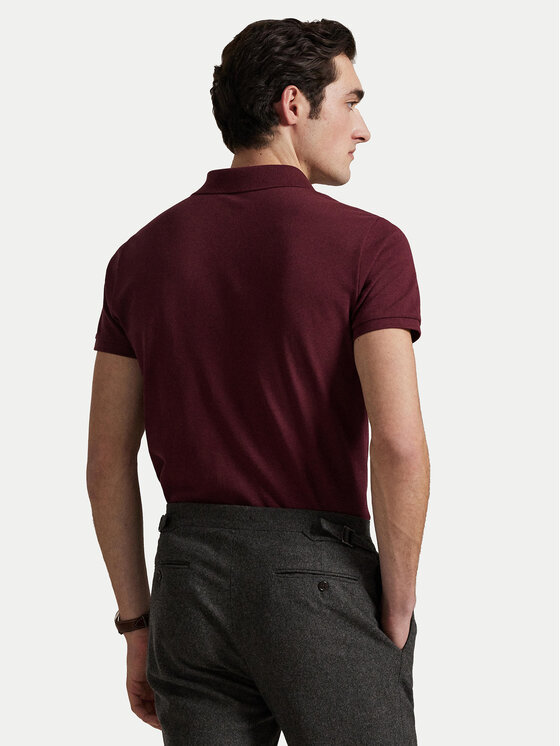 Polo Ralph Lauren Polo Ralph Lauren Polo marškinėliai 710536856343 Vyšninė Slim Fit