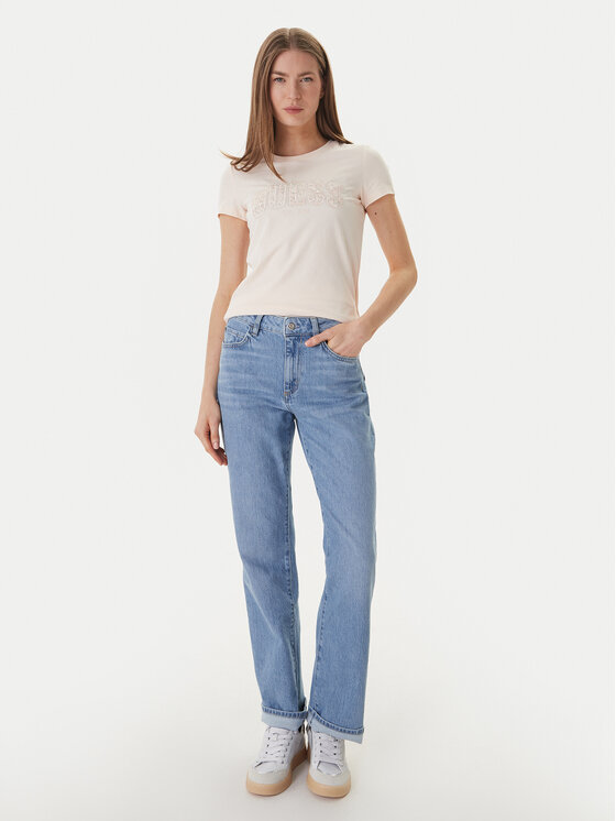 Guess Guess Футболка W5GI04 J1314 Рожевий Slim Fit