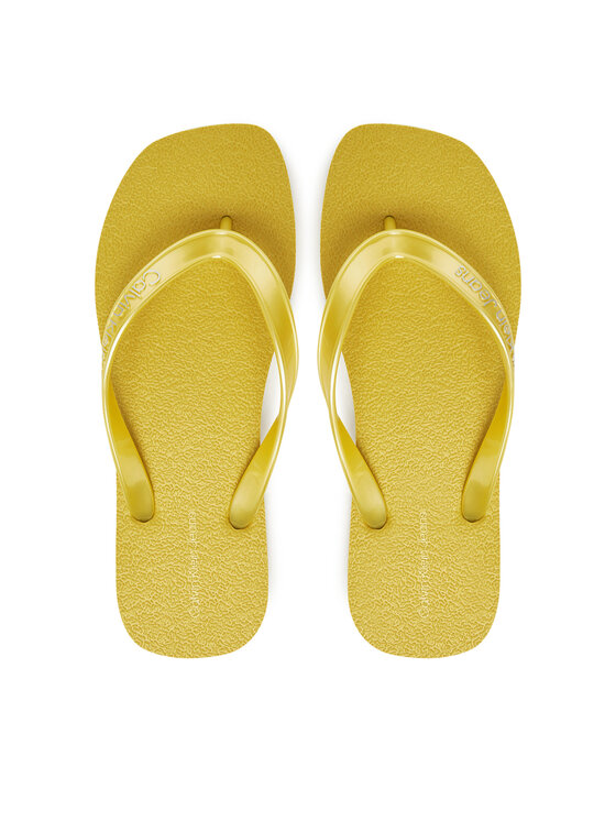 Calvin Klein Jeans Flip flop Calvin Klein Jeans Thong+ Tpu Metallic YW0YW01720 Galben