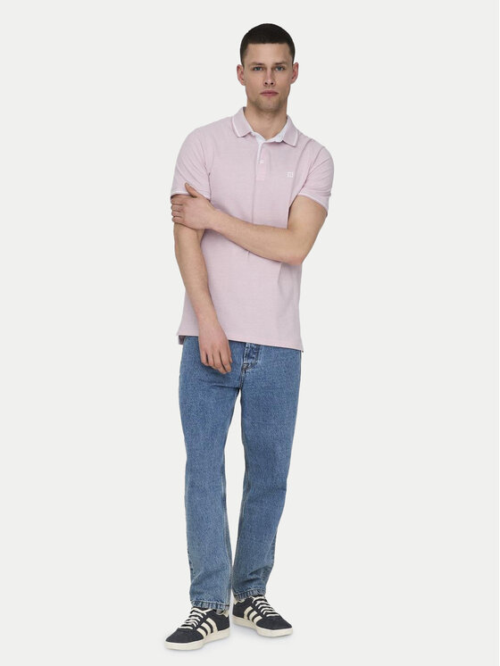 Only & Sons Only & Sons Polo marškinėliai Fletcher 22024827 Rožinė Regular Fit