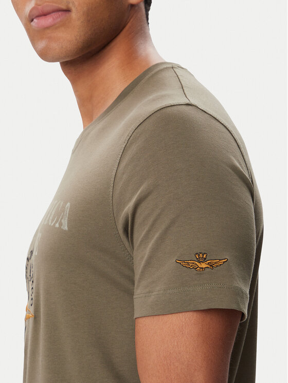 Aeronautica Militare Aeronautica Militare Camiseta 262TS2582UJ00750 Caqui Regular Fit