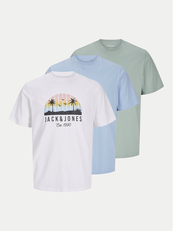 Jack & Jones Junior Jack & Jones Junior Комплект футболок Palm 12278400 Кольоровий Regular Fit