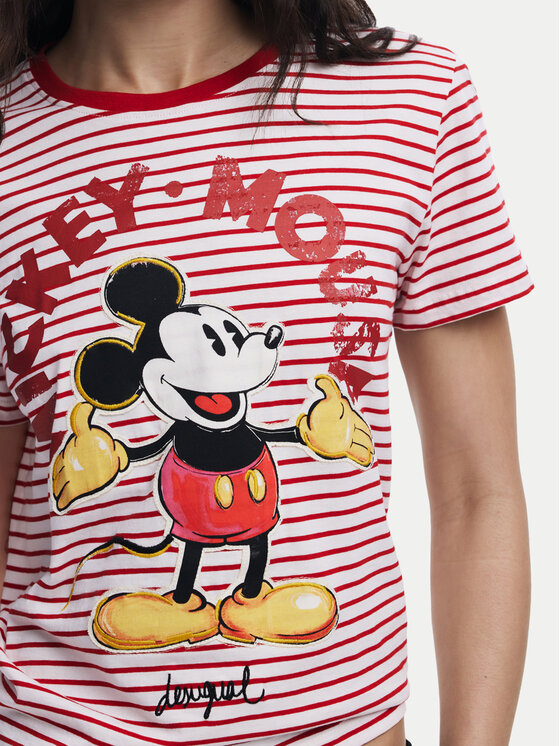 Desigual Desigual Camiseta Mickey 25SWTKAI Rojo Regular Fit