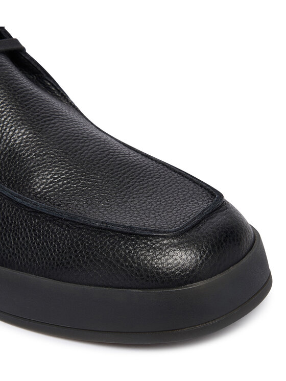 Calvin Klein Gležnjarji Calvin Klein Hybrid Cup Apron Boot Lth HM0HM01987 Črna