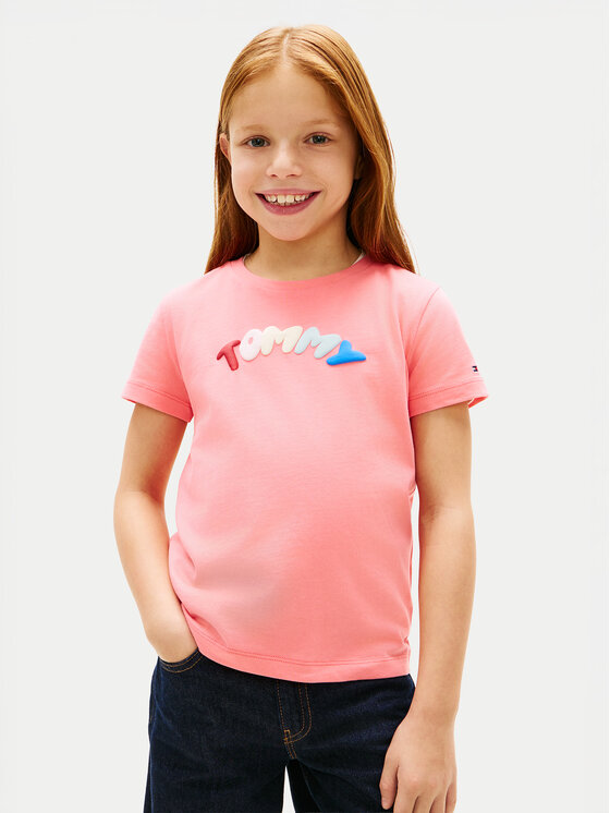 Tommy Hilfiger Tommy Hilfiger Camiseta KG0KG09246 Rosa claro Regular Fit