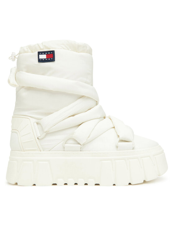 Tommy Jeans Sniego batai Tommy Jeans Tjw Chunky Snow Boot Nylon EN0EN02842 Balta