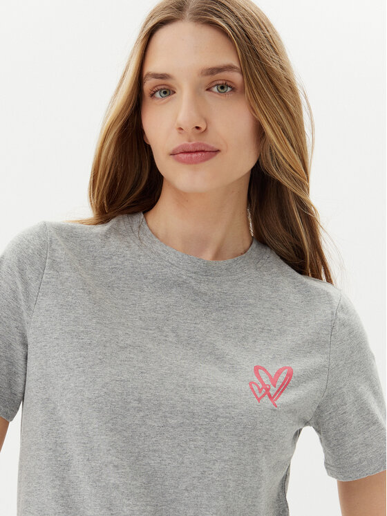 Pieces Pieces Футболка Maria 17155082 Сірий Relaxed Fit