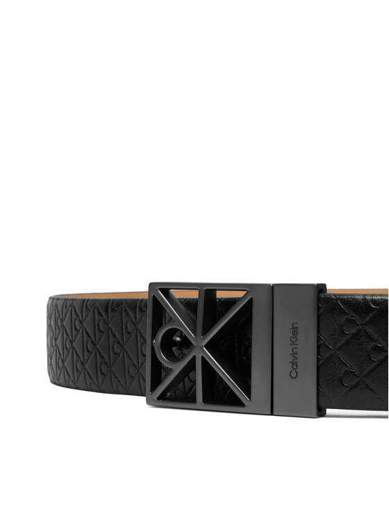 Calvin Klein Curea pentru Bărbați Calvin Klein Emblem Cutout W/ Aop 35mm Adj LV04D7122G Negru