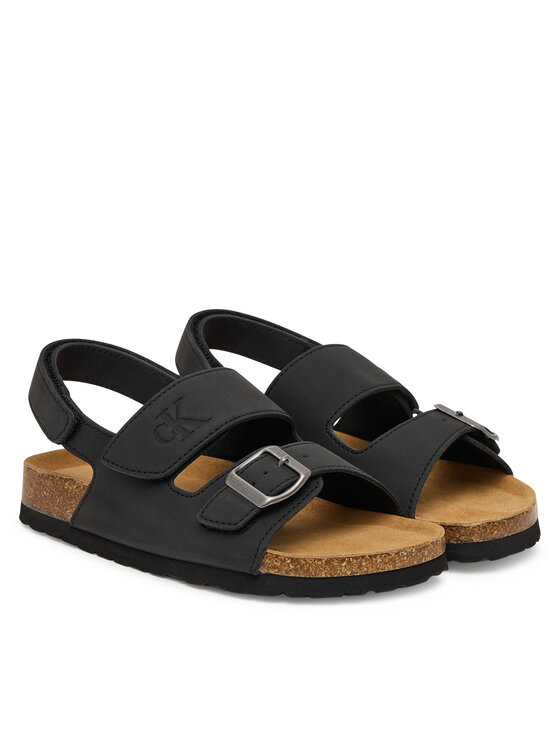 Calvin Klein Sandali Calvin Klein Velcro V3X2-83328-0315 D Črna