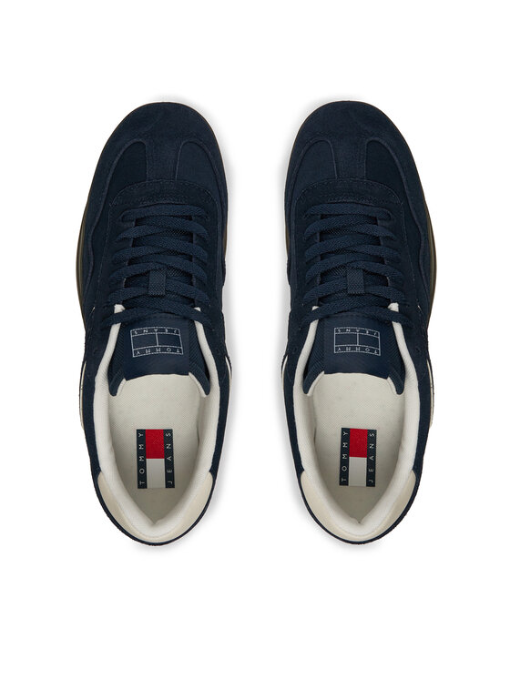 Tommy Jeans Sneakersy Tommy Jeans The Greenwich Suede EM0EM01516 Tmavomodrá