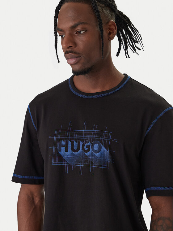 HUGO HUGO Camiseta Nothal 50553498 Negro Regular Fit
