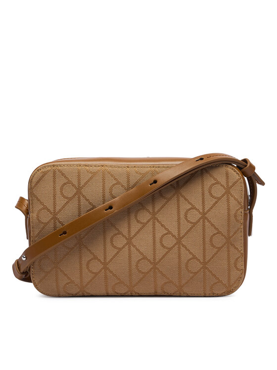 Calvin Klein Τσάντα Calvin Klein Emblem Aop Jacquard Camera Bag LV04F3533G Καφέ