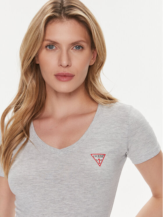 Guess Guess Marškinėliai W2YI45 J1314 Pilka Slim Fit