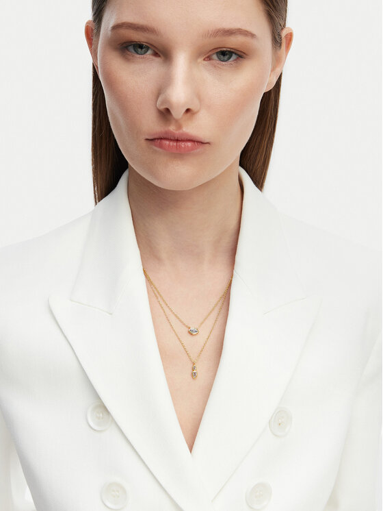 Luv AJ Set collares Luv AJ Stellar Bezel Charm Necklace Set HOL22-N-SBCN-G Oro