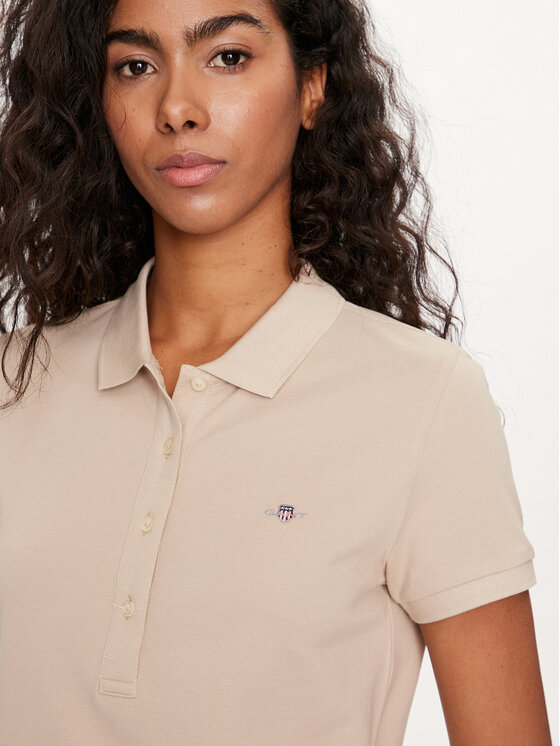 Gant Gant Polo Shield 4200870 Bež Slim Fit