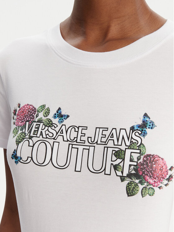 Versace Jeans Couture Versace Jeans Couture Camiseta 79HAHB00 CJB01 Blanco Regular Fit
