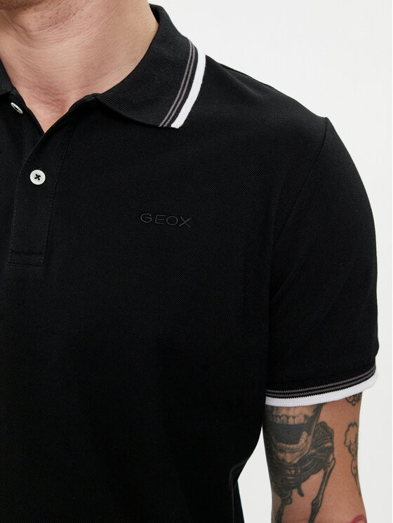 Geox Geox Pólóing M4510Q T2649 F9000 Fekete Regular Fit
