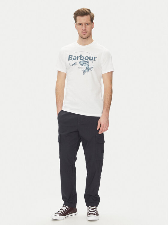 Barbour Barbour Футболка Lydd MTS1396WH11 Білий Tailored Fit