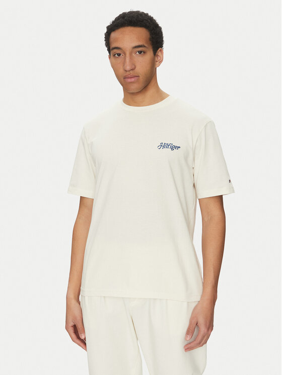 Tommy Hilfiger Tommy Hilfiger T-shirt Summer Photo MW0MW38643 Beige Regular Fit