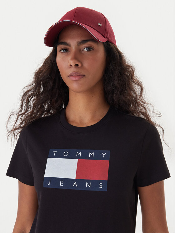 Tommy Jeans Tommy Jeans Camiseta Flag DW0DW22562 Negro Regular Fit
