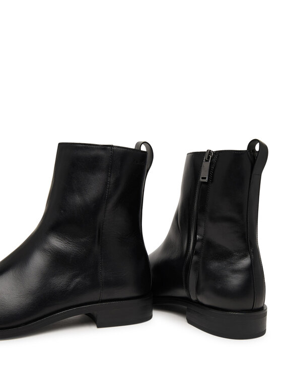 Calvin Klein Čižmy Calvin Klein Slim Clean Zip Boot Lth HM0HM02007 Čierna