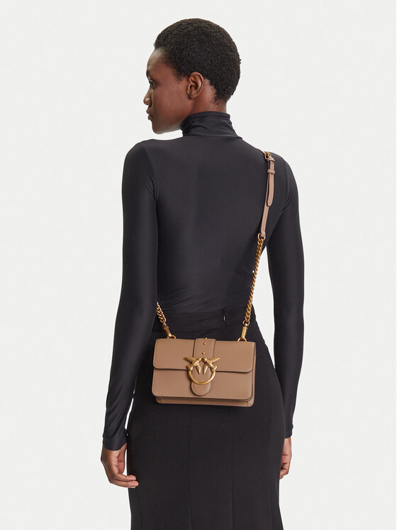 PINKO Kabelka PINKO Love One Mini ST.CL Al 25-26 PLTT 105856 A0F1 Béžová