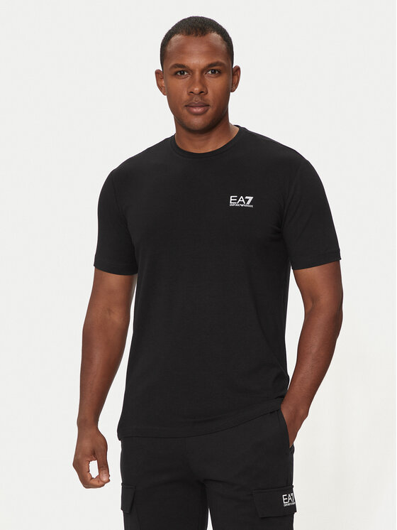 EA7 Emporio Armani EA7 Emporio Armani Футболка 8NPT26 PJVQZ 1200 Чорний Regular Fit