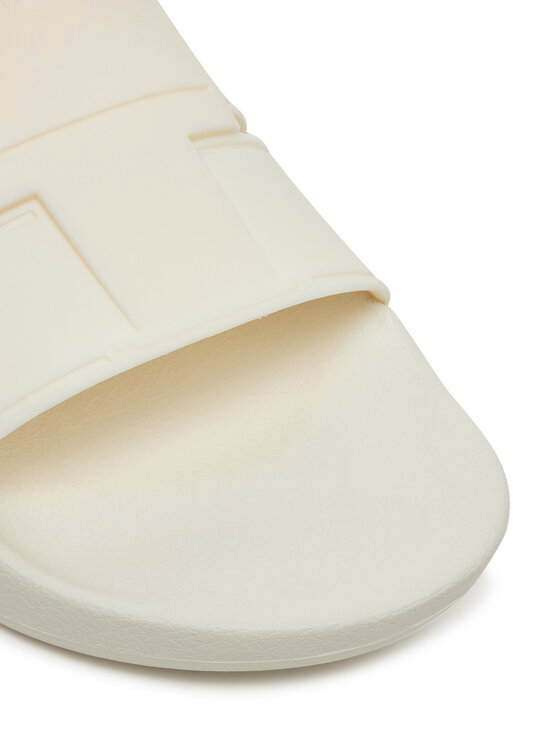 Calvin Klein Şlapi Calvin Klein Pool Slide Double T HM0HM01752 Alb
