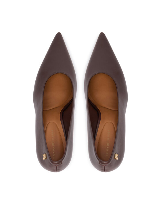 Tommy Hilfiger Tacones Tommy Hilfiger Th Smooth Leather Pump FW0FW08960 Marrón