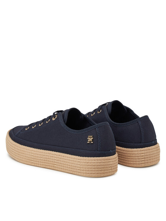 Tommy Hilfiger Espadrilky Tommy Hilfiger Vulc Espadrille Sneaker FW0FW08404 Tmavomodrá