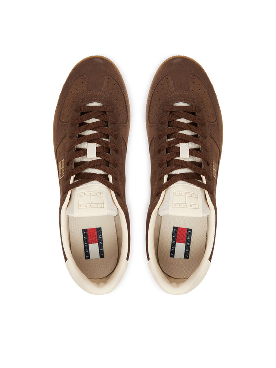 Tommy Jeans Laisvalaikio batai Tommy Jeans The Greenwich Edge Suede EM0EM01732 Tamsiai ruda