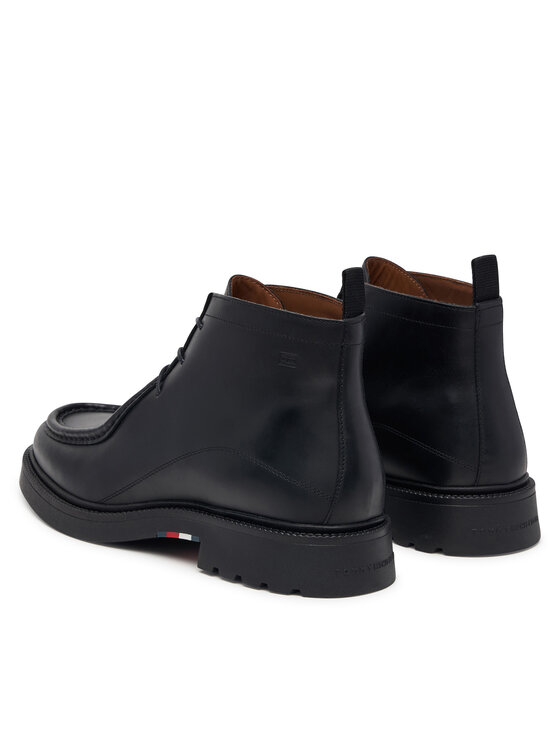 Tommy Hilfiger Bakancs Tommy Hilfiger Corporate Casual Lth Moc Chukka FM0FM05987 Fekete