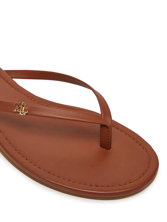 LAUREN RALPH LAUREN Šlepetės per pirštą LAUREN RALPH LAUREN Raquel 802953931006 Ruda