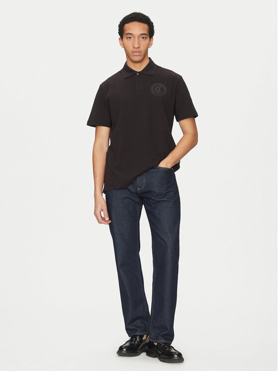 Just Cavalli Just Cavalli Поло 78OAGT01 Чорний Regular Fit
