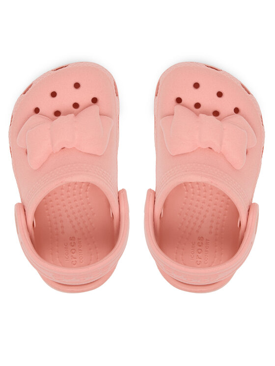 Crocs Ciabatte Crocs Toddler Classic Velvet Bow Clog 211887 Rosa