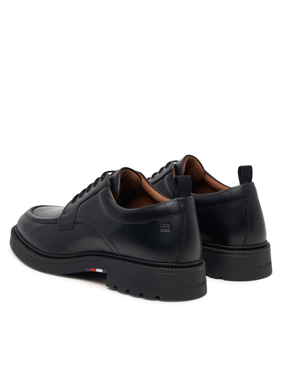 Tommy Hilfiger Félcipő Tommy Hilfiger Corporate Casual Lth Deck Shoe FM0FM05979 Fekete
