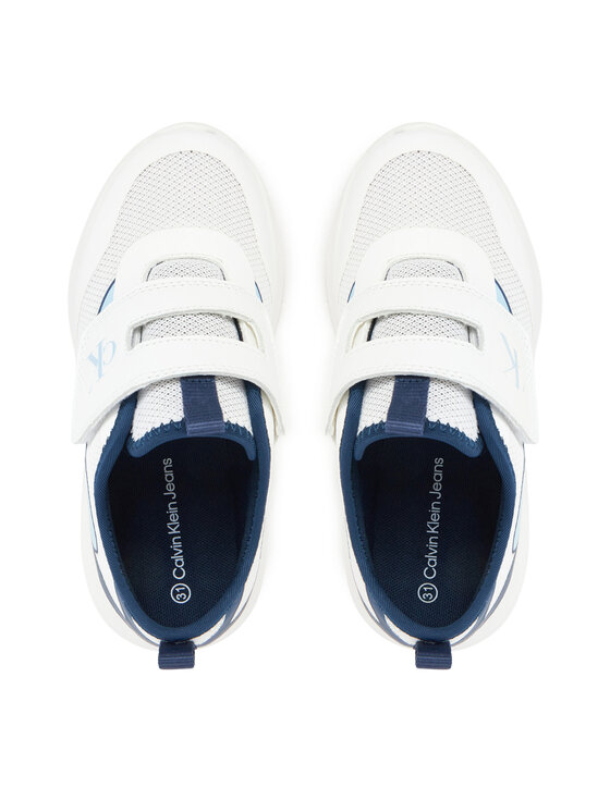 Calvin Klein Jeans Laisvalaikio batai Calvin Klein Jeans Low Cut Velcro V1X9-83001-1697YBIA Balta