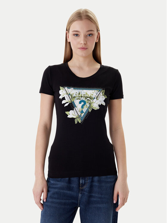 Guess Guess Camiseta W6RI35 J1314 Negro Slim Fit