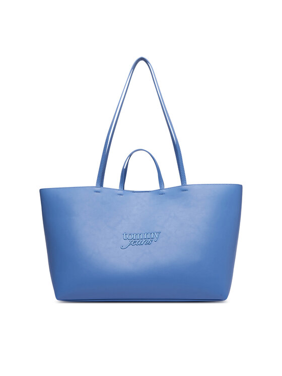 Tommy Jeans Geantă Tommy Jeans Tjw Must Tote AW0AW19051 Albastru deschis