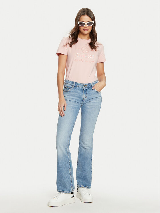 Guess Guess Футболка V5RI05 J1314 Рожевий Regular Fit