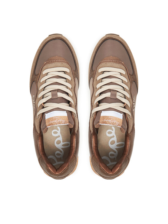 Pepe Jeans Sneakersy Pepe Jeans Rusper Glam W PLS600008 Hnedá