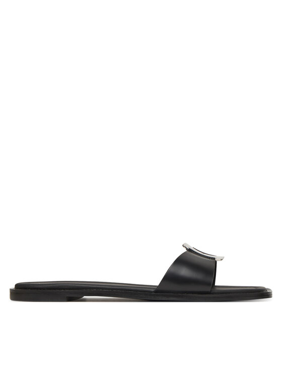 Calvin Klein Šlepetės Calvin Klein Flat Slide W/Ck Hw Big - Lth HW0HW02482 Juoda