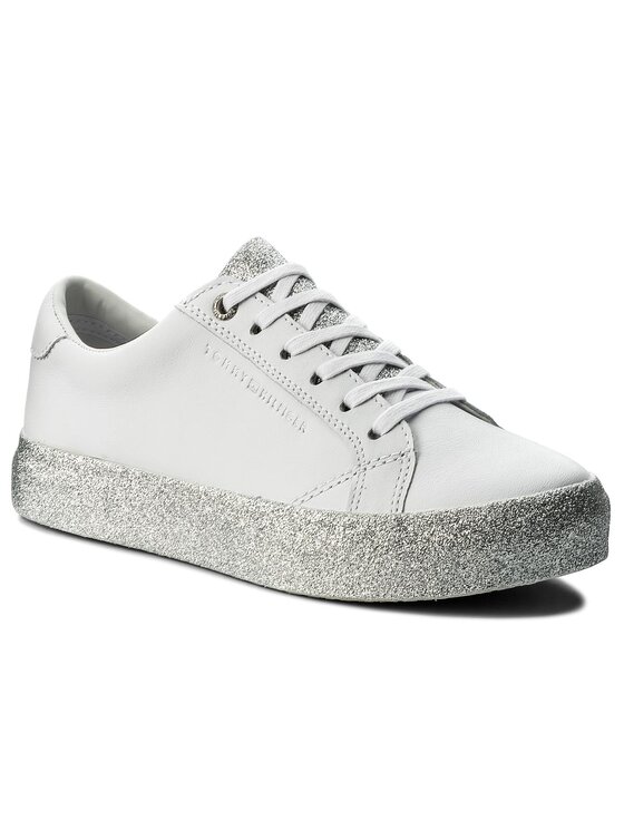 Tommy Hilfiger Αθλητικά Tommy Hilfiger Sparkle Outsole Glitter Sneaker FW0FW02798 Λευκό