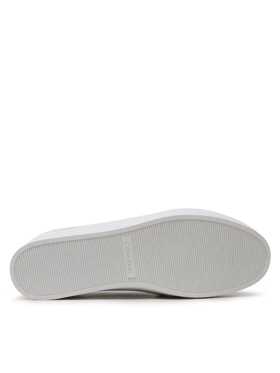 Calvin Klein Laisvalaikio batai Calvin Klein Flatform Cupsole Slip On W/Hw HW0HW01421 Balta